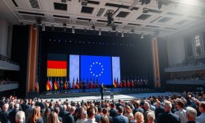 Bà Merkel gây tranh cãi với đề nghị thay thế Tổng thống Macron tại lễ thống...