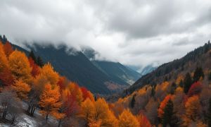 Thời tiết bang Bayern đột ngột chuyển lạnh, tuyết rơi sớm thay thế mùa thu vàng