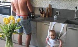 Ảnh hài hước: Những kiểu trông con bá đạo của các bố