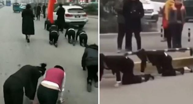 Công ty Trung Quốc phạt nữ nhân viên bò trên phố gây phẫn nộ