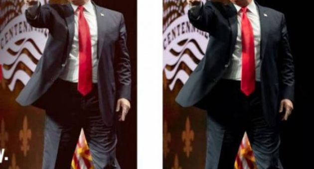 Ông Trump bị phát hiện chỉnh ảnh ‘sống ảo’