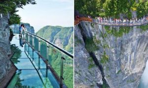 Chẳng cần sang Trung Quốc, ở Việt Nam đã xuất hiện cây cầu kính ôm cua vách...