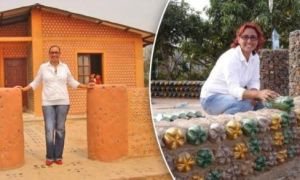 Người phụ nữ dùng chai nhựa xây 300 ngôi nhà cho người nghèo