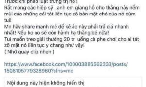 Facebook Đàm Vĩnh Hưng kích động bạo lực, vi phạm pháp luật cần bị xử lý