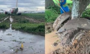 Đang giải cứu máy bay trượt khỏi đường băng ở Tân Sơn Nhất
