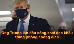 Tổng thống Trump lần đầu công khai đeo khẩu trang