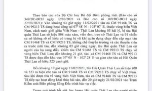 Cà Mau báo cáo việc tàu cá bị Hải quân Thái Lan bắt giữ