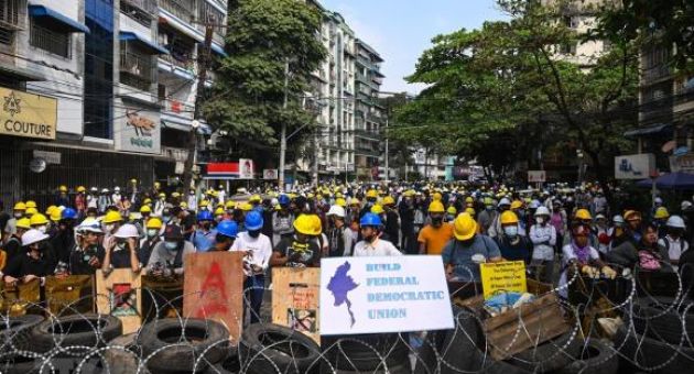 Myanmar: Hàng nghìn người tiếp tục biểu tình tại các thành phố lớn