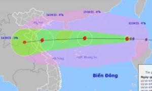 Bão Kompasu chiều nay vào vịnh Bắc Bộ