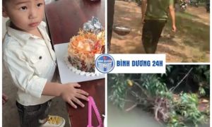 Hình ảnh hiện trường nơi tìm thấy thi thể nghi là bé trai 2 tuổi mất tích ở...