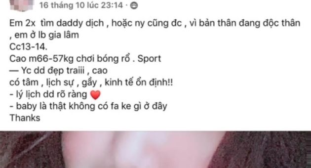 Môi giới bán dâm 'sugar baby' nở rộ trên mạng xã hội