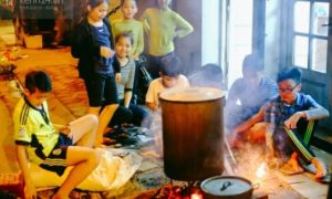 Nồi bánh chưng ngày Tết