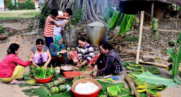 Tháng chạp nhớ bánh khúc, bánh giầy, bánh chưng ở vùng chiêm trũng quê tôi