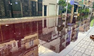 Sở Tài nguyên và Môi trường thông tin vụ nước ngập khu dân cư ở TP.HCM có màu đỏ