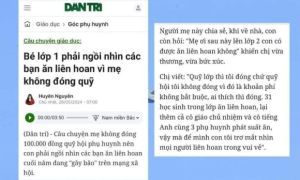Thầy cô, cha mẹ hay con buôn khi bắt bé lớp 1 phải ngồi nhìn các bạn ăn liên...