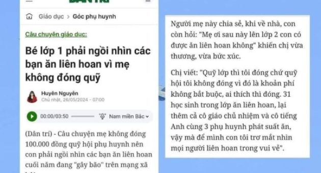 Thầy cô, cha mẹ hay con buôn khi bắt bé lớp 1 phải ngồi nhìn các bạn ăn liên...