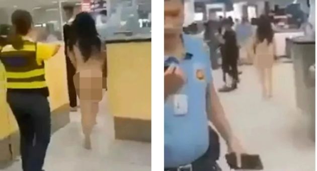 Người phụ nữ Việt khỏa thân đi lại trong sân bay Philippines