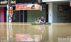 Nước đã ngập toàn thành phố Tuyên Quang