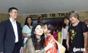 Khoảnh khắc xúc động tại ngôi trường mang tên người Việt ở Cuba