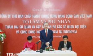 Tổng Bí thư Tô Lâm gặp cộng đồng người Việt tại Indonesia
