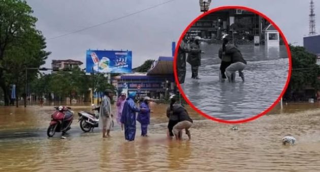 Sản phụ vỡ ối giữa dòng nước lũ ở Huế